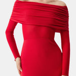 Orianna – Off-Shoulder Long Sleeve Long Dress