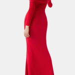 Orianna – Off-Shoulder Long Sleeve Long Dress