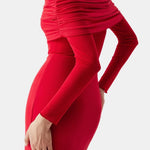 Orianna – Off-Shoulder Long Sleeve Long Dress