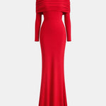 Orianna – Off-Shoulder Long Sleeve Long Dress