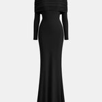 Orianna – Off-Shoulder Long Sleeve Long Dress