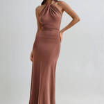Poseelle – Elegant Halter Neck Maxi Dress