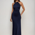 Poseelle – Elegant Halter Neck Maxi Dress