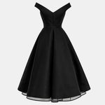 Rania – Wrap V-Neck Sleeveless Wedding Guest Dress in Black