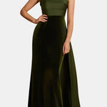 Remy – Strapless Merlot Maxi Dress with Sculpted Silhouette