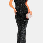 Reyna – Square Neck Sequin Party Dress
