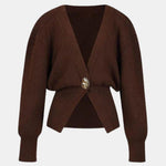 Riley – Golden Button Knit Cardigan