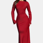 Roberta – Elegant Slim Satin Maxi Dress