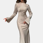 Roberta – Elegant Slim Satin Maxi Dress