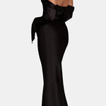 Royalty – Off-Shoulder Cowl Neck Maxi Dress
