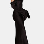 Royalty – Off-Shoulder Cowl Neck Maxi Dress