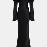 Royalty – Off-Shoulder Cowl Neck Maxi Dress