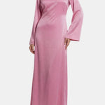 Safiya – Flared Sleeve Velvet – Abaya Dress
