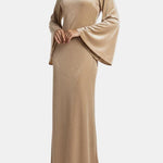 Safiya – Flared Sleeve Velvet – Abaya Dress