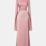 Saphira – Split Sleeve Satin Gown