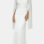Saphira – Split Sleeve Satin Gown