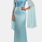 Saphira – Split Sleeve Satin Gown