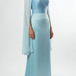 Saphira – Split Sleeve Satin Gown