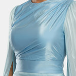 Saphira – Split Sleeve Satin Gown