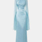 Saphira – Split Sleeve Satin Gown