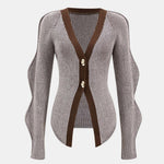 Sara – Solid Knit Button Cardigan