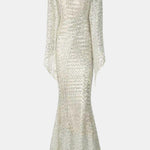 Saskia - Glitter Bell Sleeve Mermaid Prom Dress