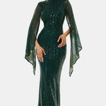 Saskia - Glitter Bell Sleeve Mermaid Prom Dress