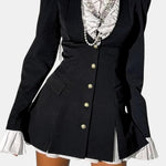 Selvanna – Long Sleeve Ruffle Mini Shirt Dress