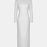 Selvara – Sheer Mesh Slit Long Dress
