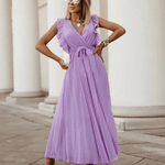 Serafina – Sleeveless Satin Maxi Dress