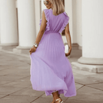 Serafina – Sleeveless Satin Maxi Dress