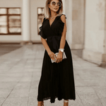 Serafina – Sleeveless Satin Maxi Dress