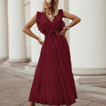 Serafina – Sleeveless Satin Maxi Dress
