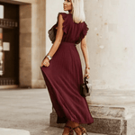 Serafina – Sleeveless Satin Maxi Dress