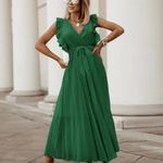Serafina – Sleeveless Satin Maxi Dress