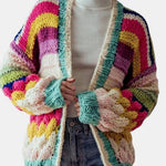 Shane – Striped Chunky Knitted Cardigan