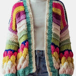Shane – Striped Chunky Knitted Cardigan
