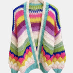 Shane – Striped Chunky Knitted Cardigan