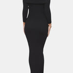 Siena – Off-Shoulder Knit Maxi Dress with Sculpted Fit