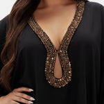 Sofi – Embellished V-Neck – Kaftan Maxi Dress