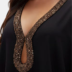 Sofi – Embellished V-Neck – Kaftan Maxi Dress