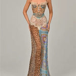 Sofia – Animal Print Sleeveless Maxi Dress