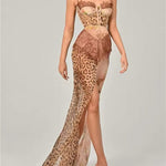 Sofia – Animal Print Sleeveless Maxi Dress