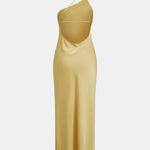 Sofiya – One Shoulder Satin Slit Long Dress