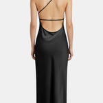 Sofiya – One Shoulder Satin Slit Long Dress