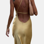 Sofiya – One Shoulder Satin Slit Long Dress