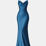 Solana – Satin Maxi Dress with Open-Back Detail