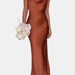 Solana – Satin Maxi Dress with Open-Back Detail