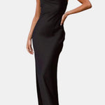 Solana – Satin Maxi Dress with Open-Back Detail