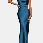 Solana – Satin Maxi Dress with Open-Back Detail